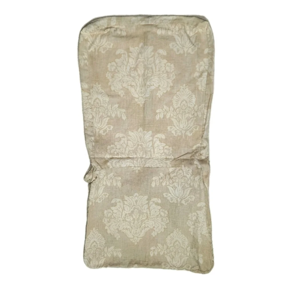 HTF Pottery Barn Linen Medallion Parsons Chair Slipcovers Set of 4 Linen Blend